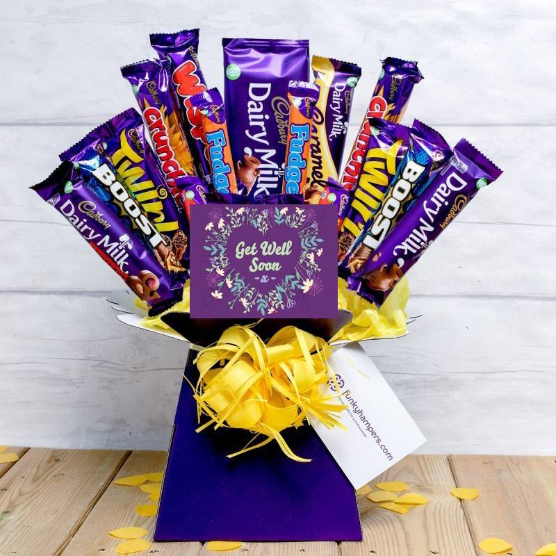 Get Well Soon Deluxe Cadburys Chocolate Bouquet